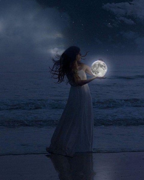 Фотосессия с луной