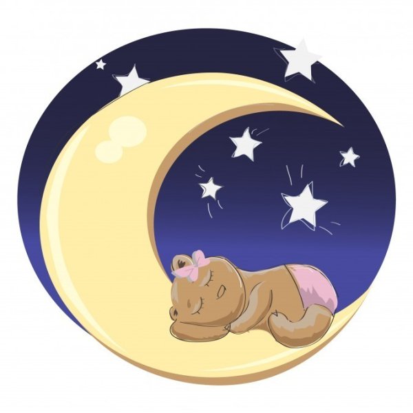 Спящий мишка на Луне