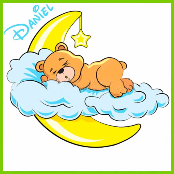 Мишка спит на Луне