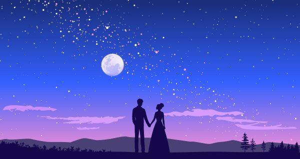 Пары на фоне неба