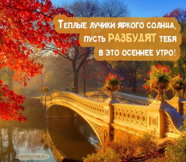Осенний пейзаж с пожеланиями