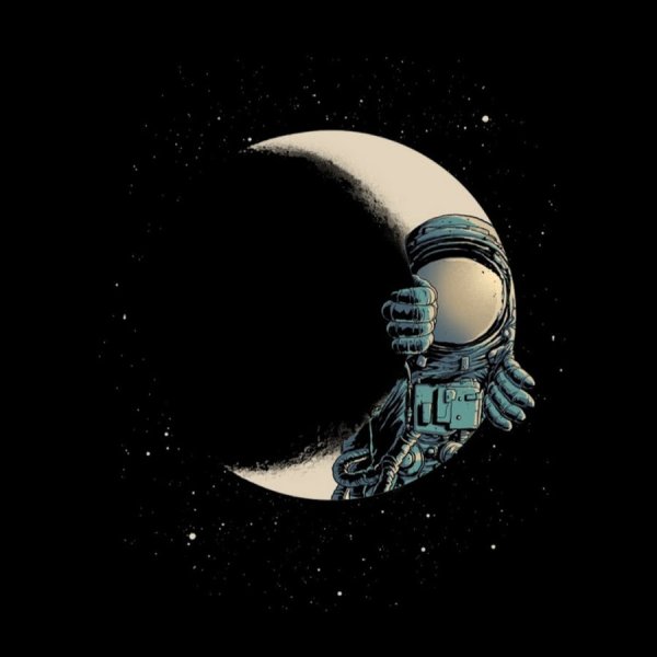 Космонавт арт Минимализм