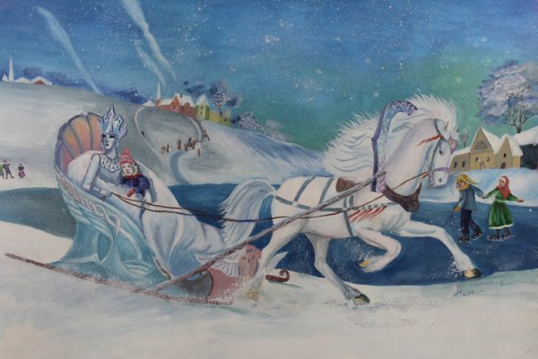Снежная Королева в санях