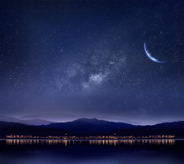 Ночное небо со звездами