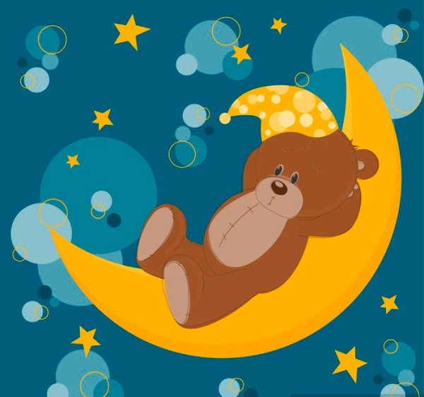 Спящий мишка на Луне