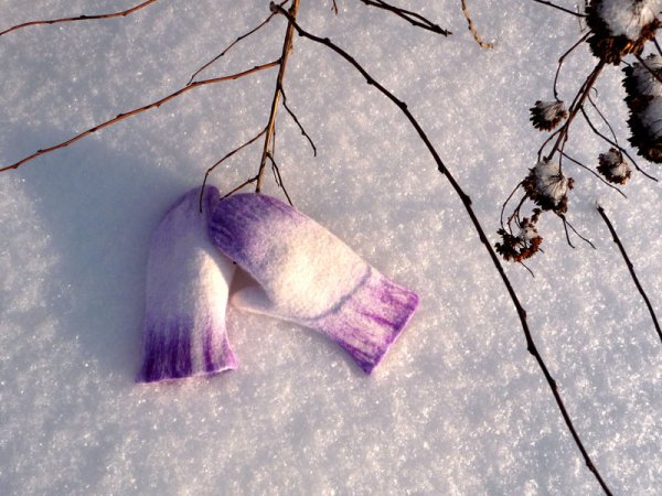 Рукавички на снегу