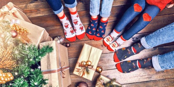 Носки с елочками