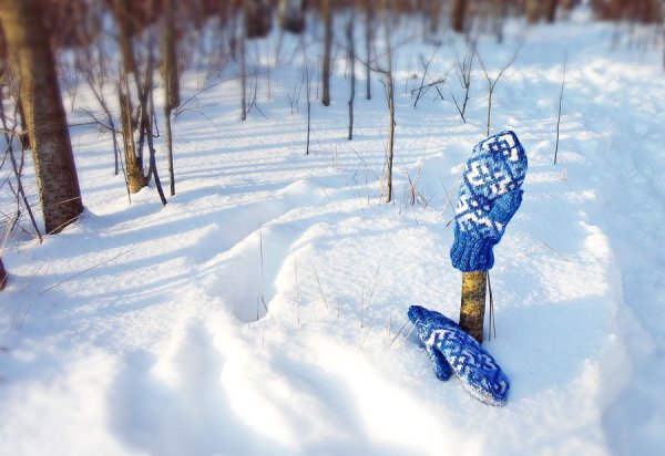 Снег на варежке