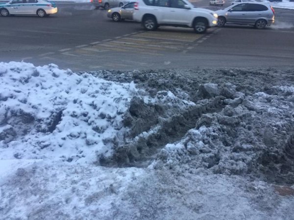 Загрязненный снег