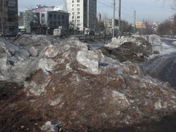 Загрязнение снега