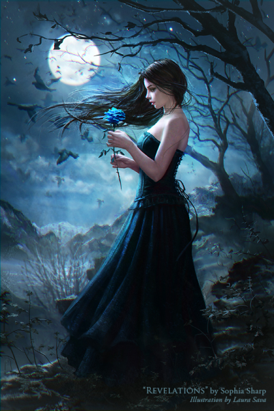 Девушка в синем фэнтези