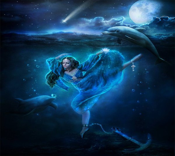 Девушка Луна фэнтези