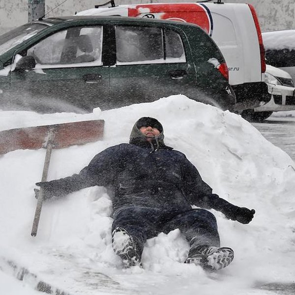 Сильнейший снегопад в Москве