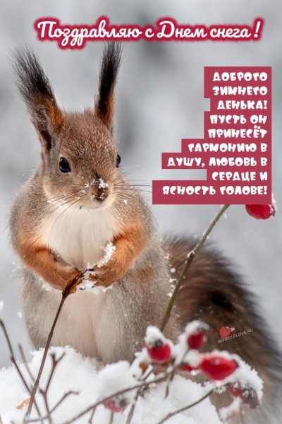 Открытки с днем снега 16 января