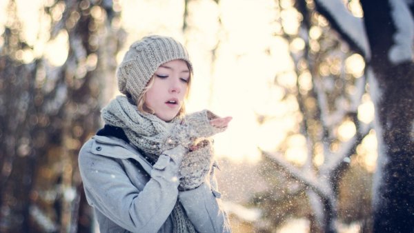 Фотосессия на фоне снега