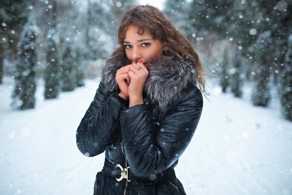 Девушка зима