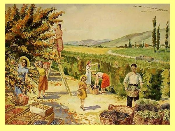 Уборка урожая художник Василий Михайлович Каратай