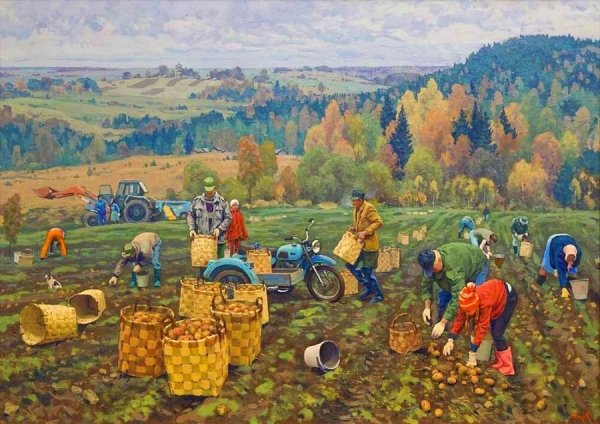 Аркадий Александрович пластов «сбор картофеля» (1956)