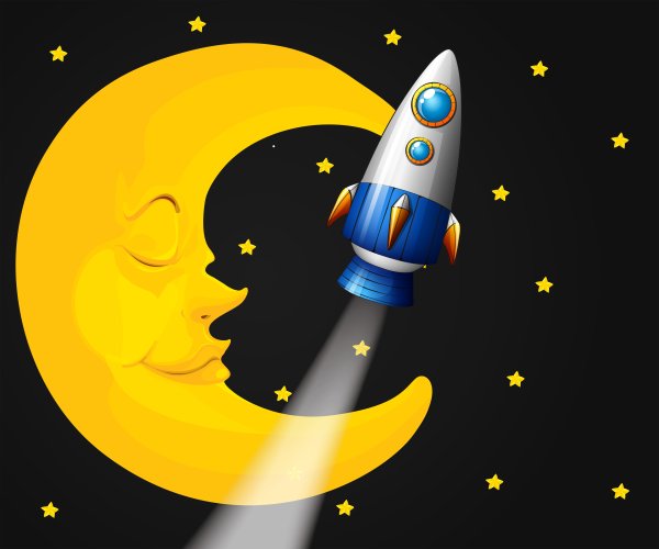 Ракета летит на луну