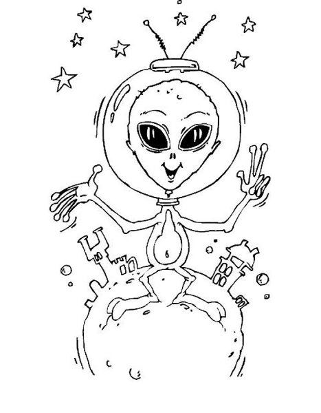 Раскраска космические пришельцы