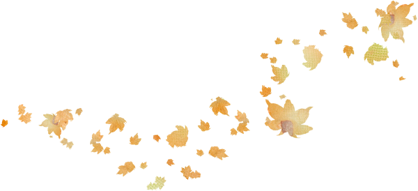 Летающие листья на прозрачном фоне
