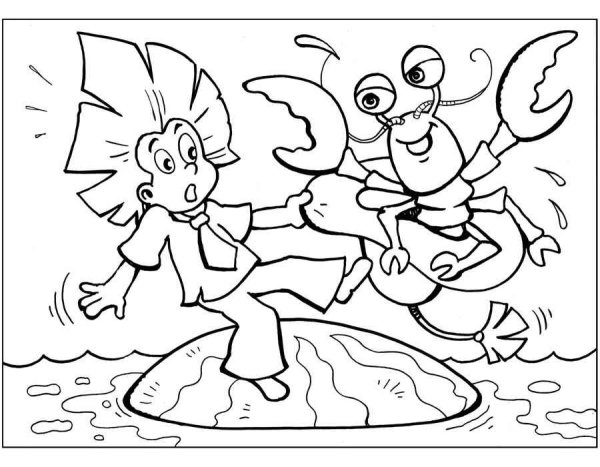 Незнайка раскраска