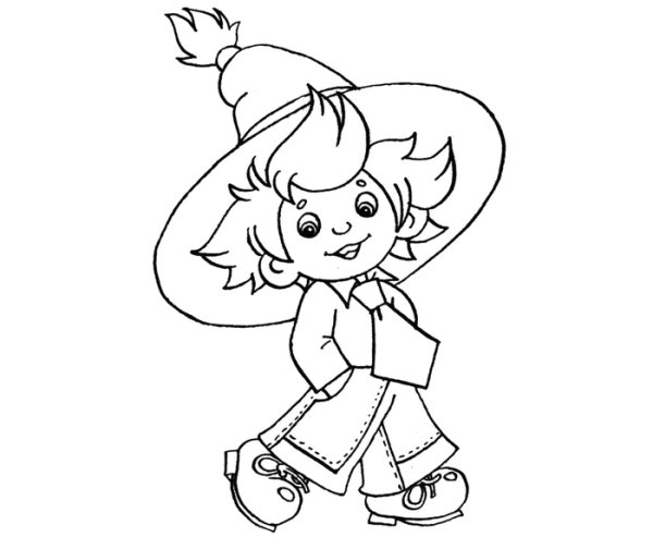 Незнайка Стекляшкин раскраска