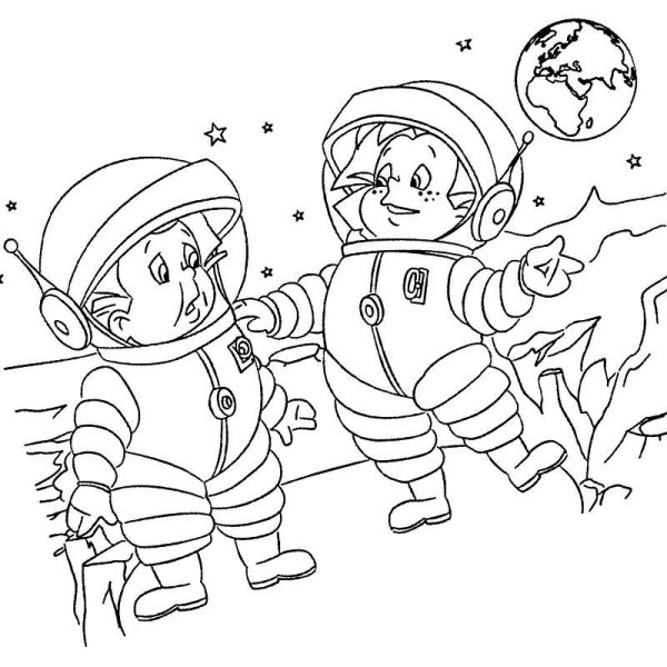 Незнайка на Луне раскраска