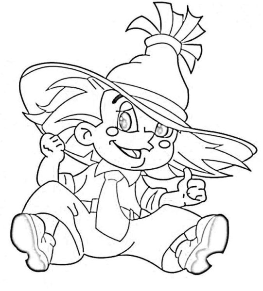 Незнайка раскраска