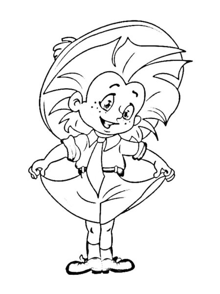 Незнайка раскраска