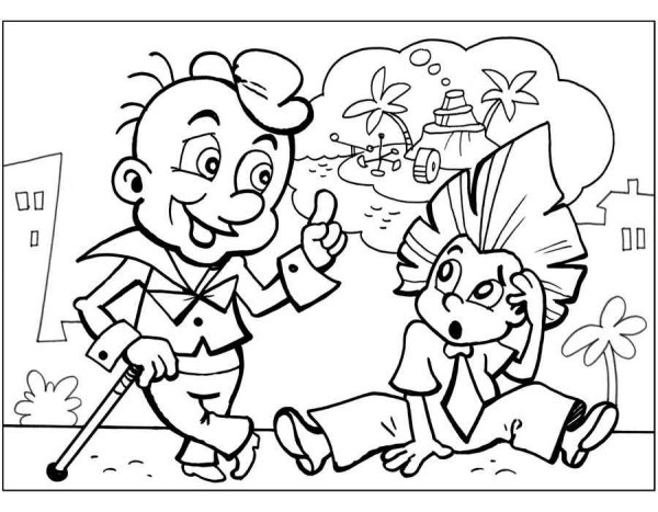 Незнайка раскраска