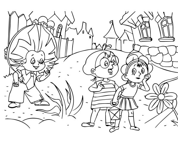 Незнайка раскраска