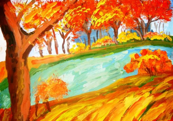 Осенний пейзаж детский