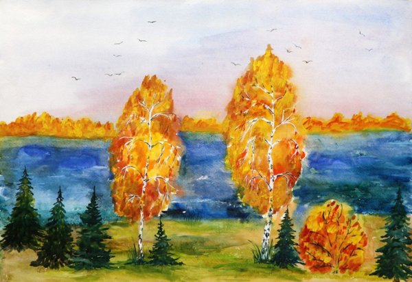Рисунок на тему осень