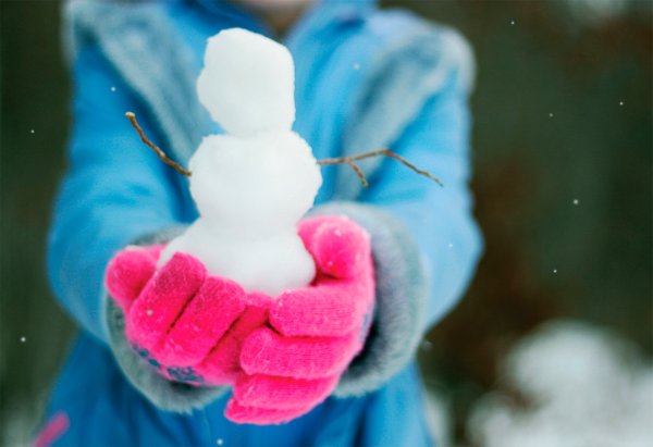 Снежок в руке