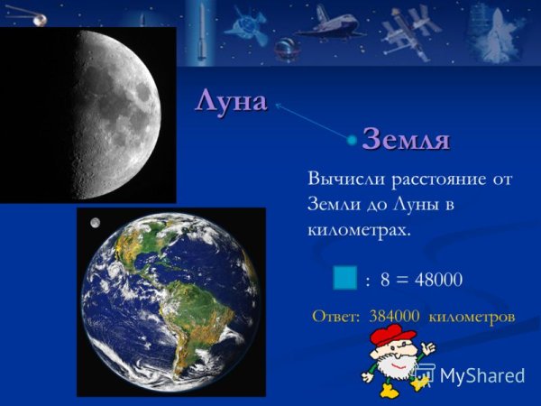 Расстояние от земли до Луны