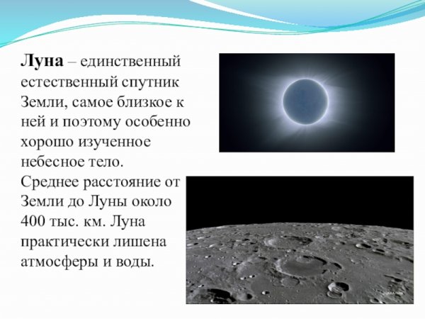 Луна естественный Спутник земли