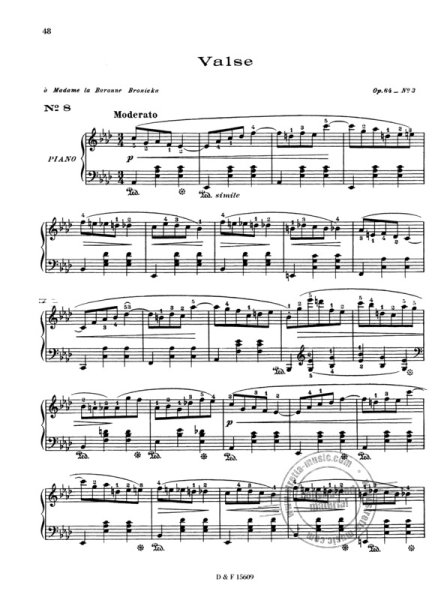 Фредерик Шопен весенний вальс Ноты для фортепиано