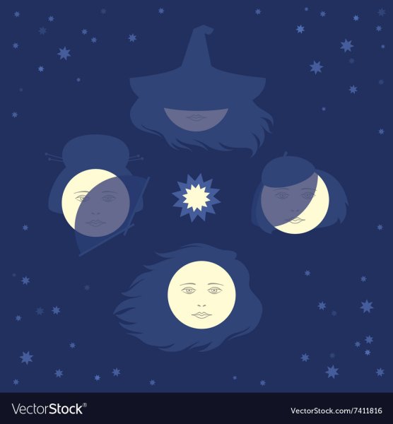 Сказочное изменение облика Луны картинки