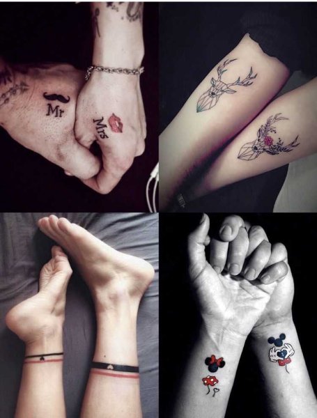 Необычные парные тату