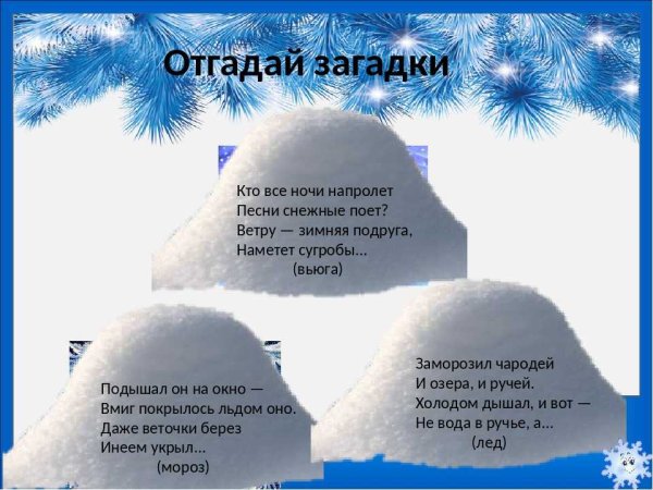 Загадки про снежную. Загадки про снежную