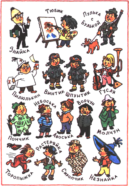 Герои Николая Носова Незнайка