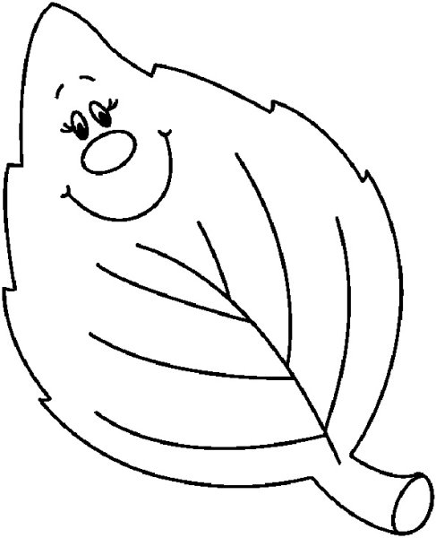 Листья раскраска для малышей