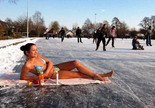 Лето зимой прикольные