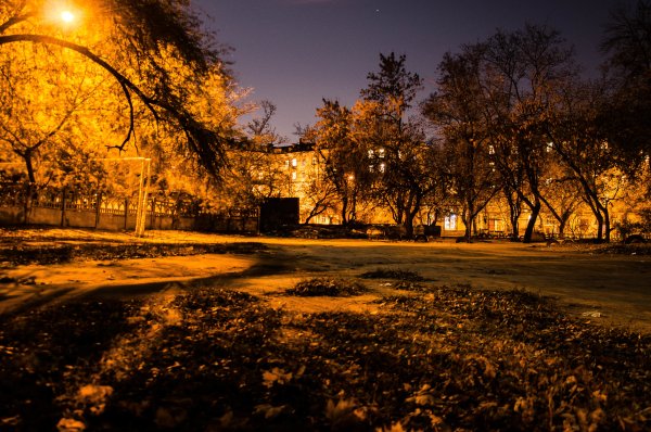 Ночной осенний город