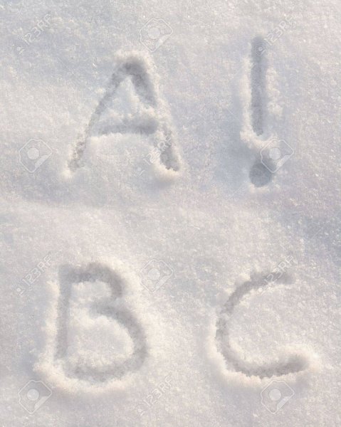 Рисование букв на снегу