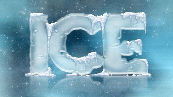 Ледяные буквы в фотошопе