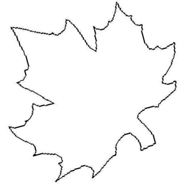 Лист клена шаблон