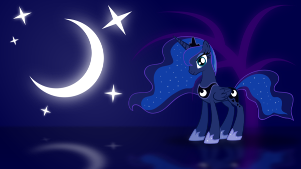 Принцесса Луна в небе