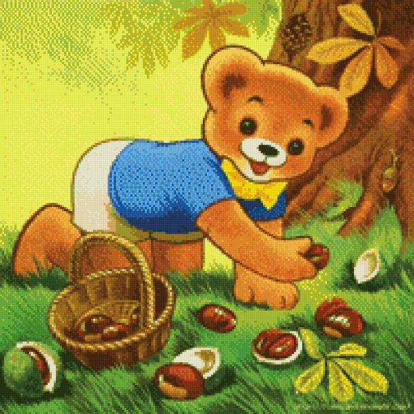 Мишка в лесу для детей